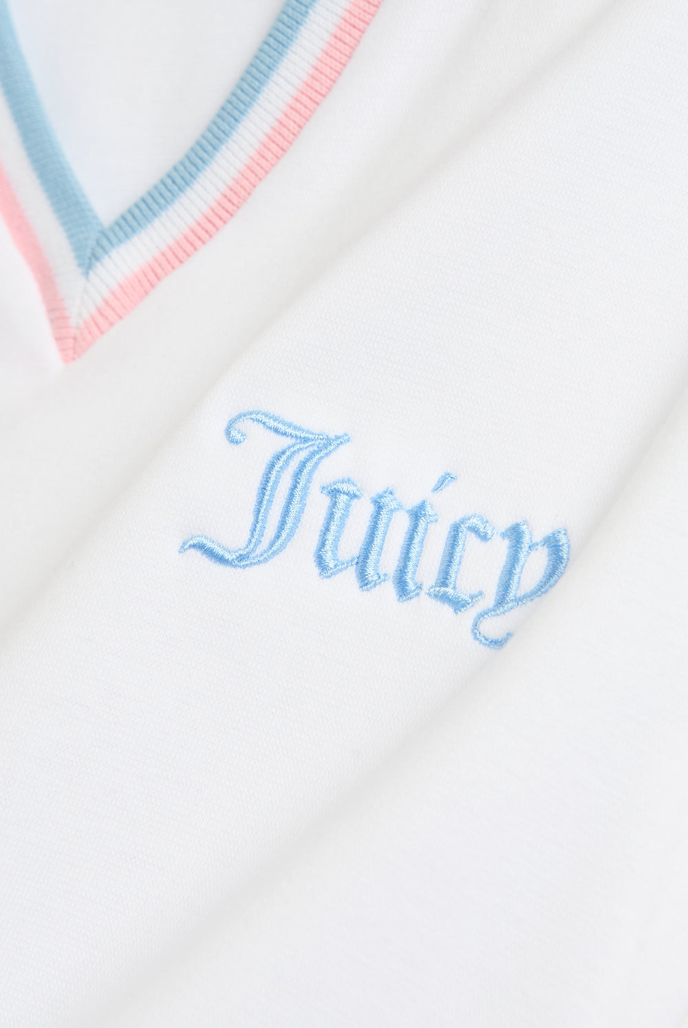 WHITE JERSEY STRIPED TIPPED POLO SHIRT