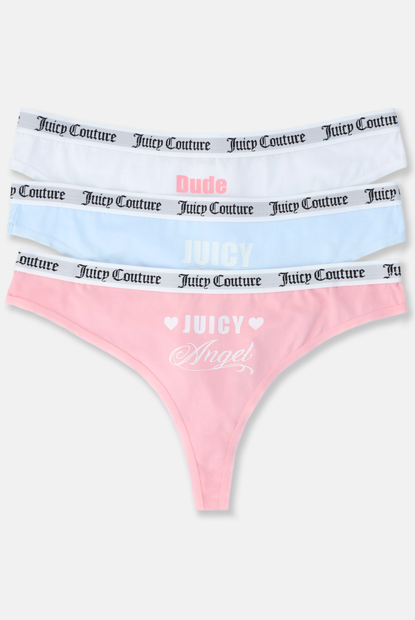PACK OF 3 SLOGAN NOVELTY THONGS