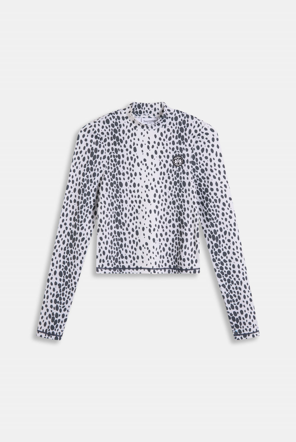 Displays the Ski Snow Leopard print 'Juicy' branded long sleeve top 