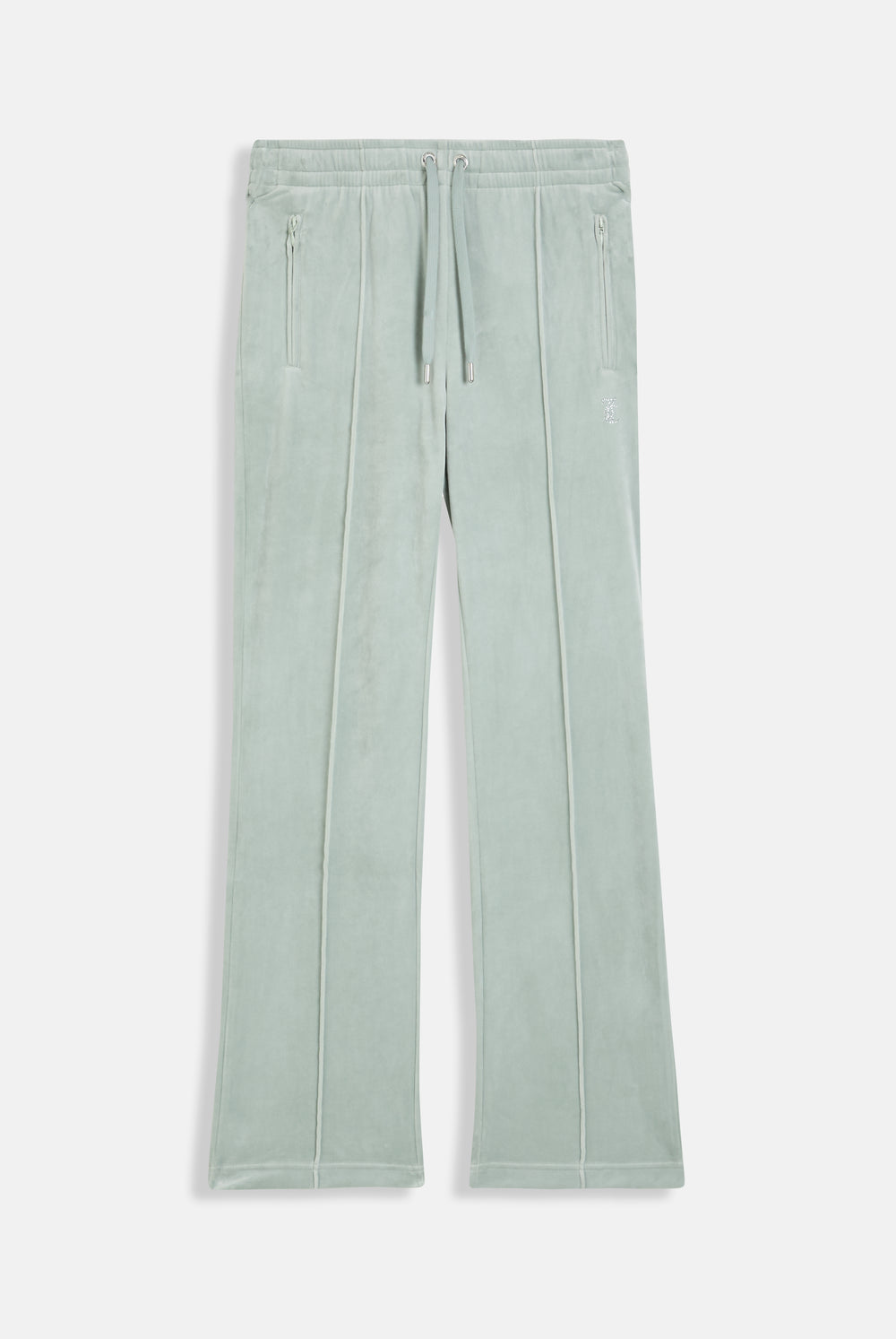 PURITAN GREY VELOUR OUTLINE DIAMANTÉ TRACKSUIT BOTTOM