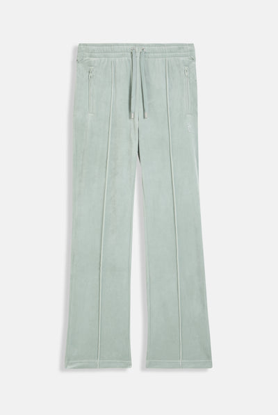 PURITAN GREY VELOUR OUTLINE DIAMANTÉ TRACKSUIT BOTTOM