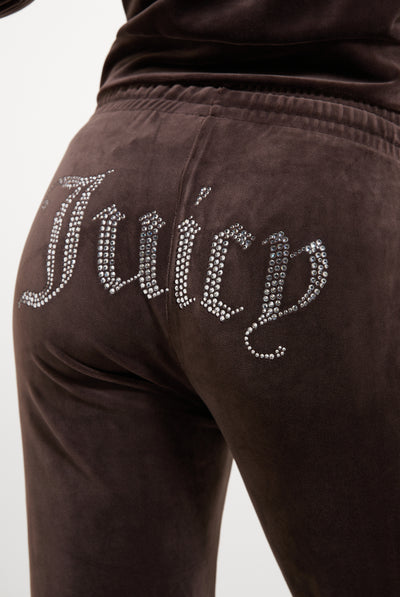 Java Velour Diamanté Tracksuit Bottom