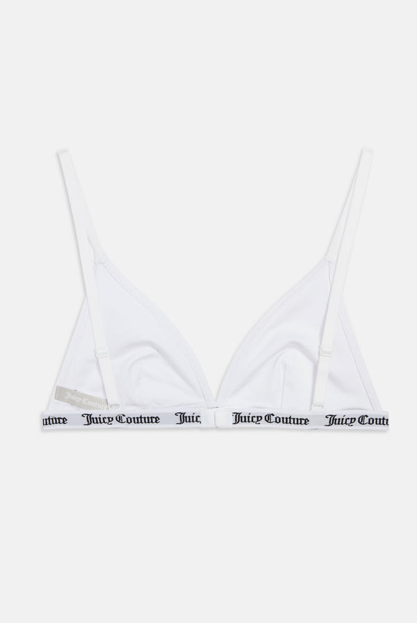 WHITE COTTON TRIANGLE BRA