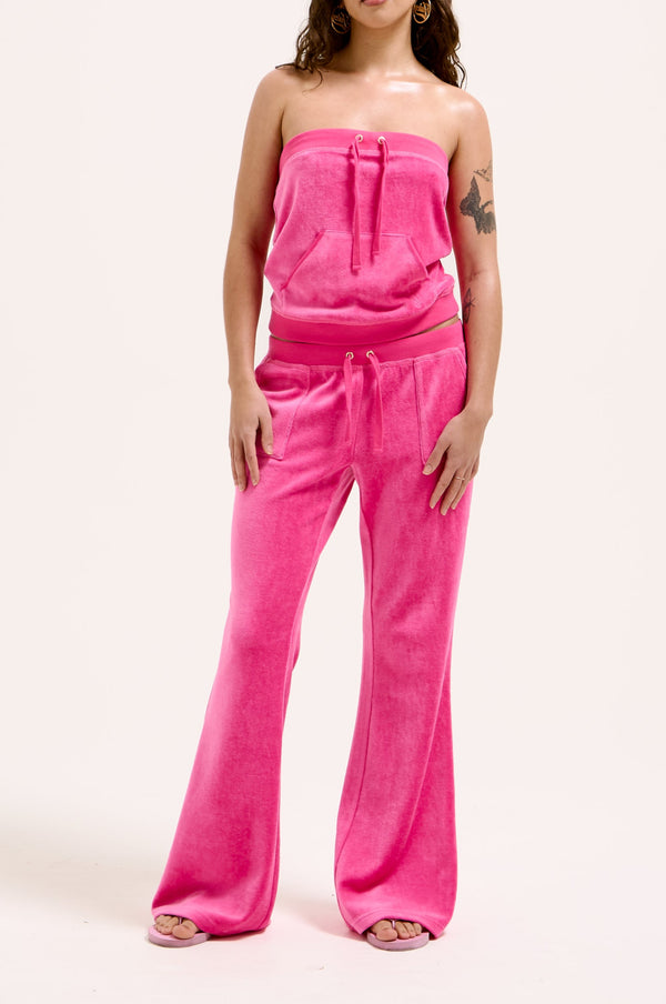NOSTALGIA PINK BAMBOO VELOUR HERITAGE TUBE TOP