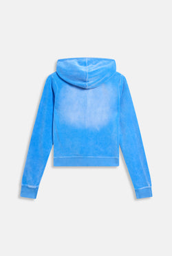 Displays the Regatta washed 'Juicy' cotton velour fitted hoodie 