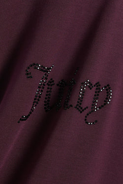 Displays the Winetasting 'Juicy' branded Diamante Halter Top featuring the juicy branding 