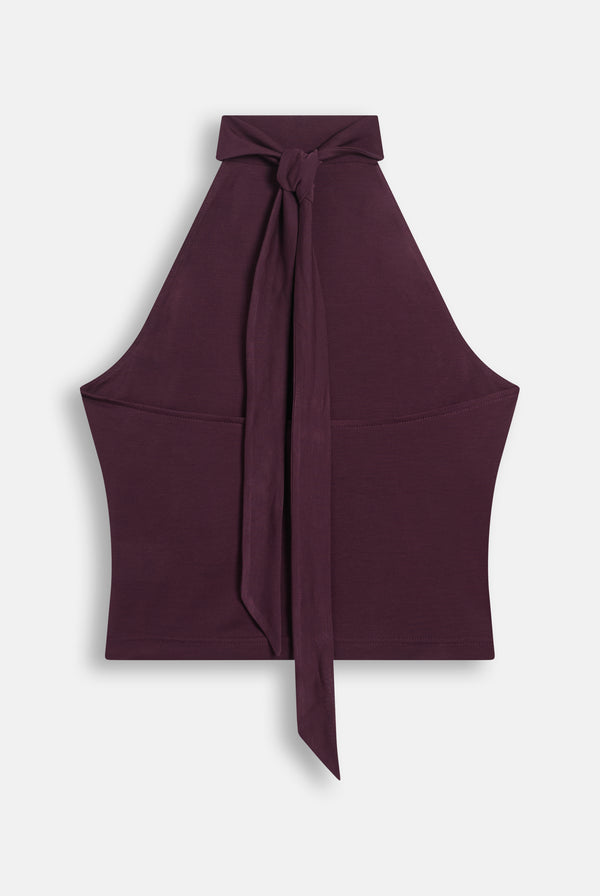 Displays the Winetasting 'Juicy' branded Diamante Halter Top