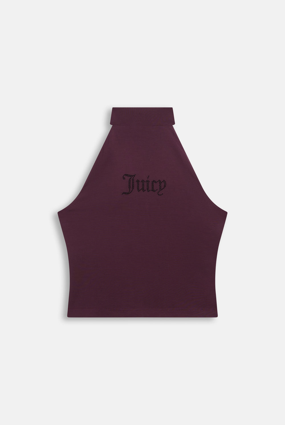 Displays the Winetasting 'Juicy' branded Diamante Halter Top