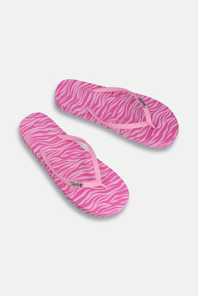 PINK ZEBRA PLATFORM FLIP FLOP