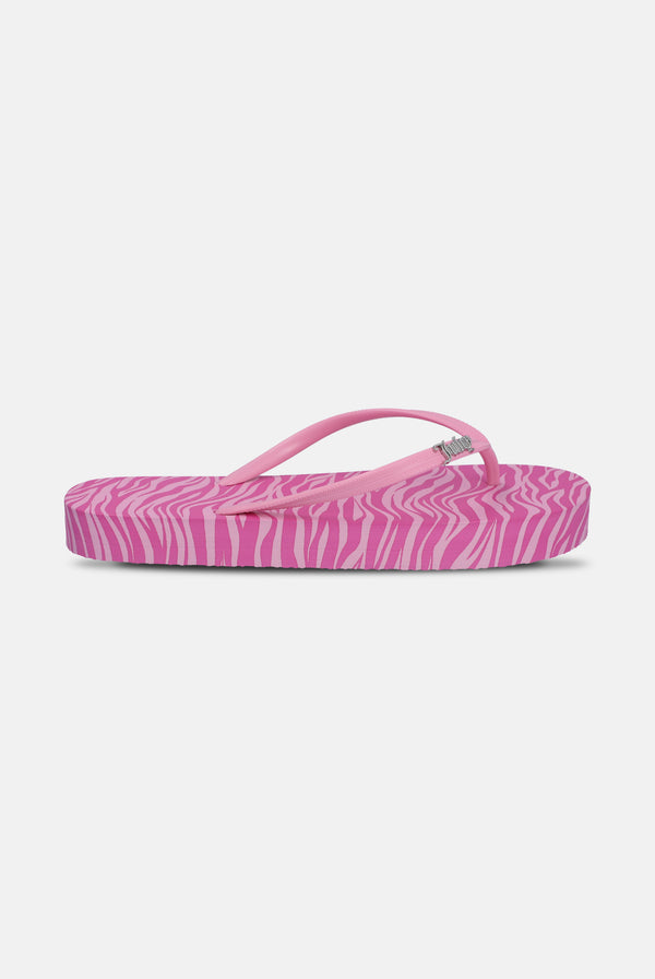 PINK ZEBRA PLATFORM FLIP FLOP
