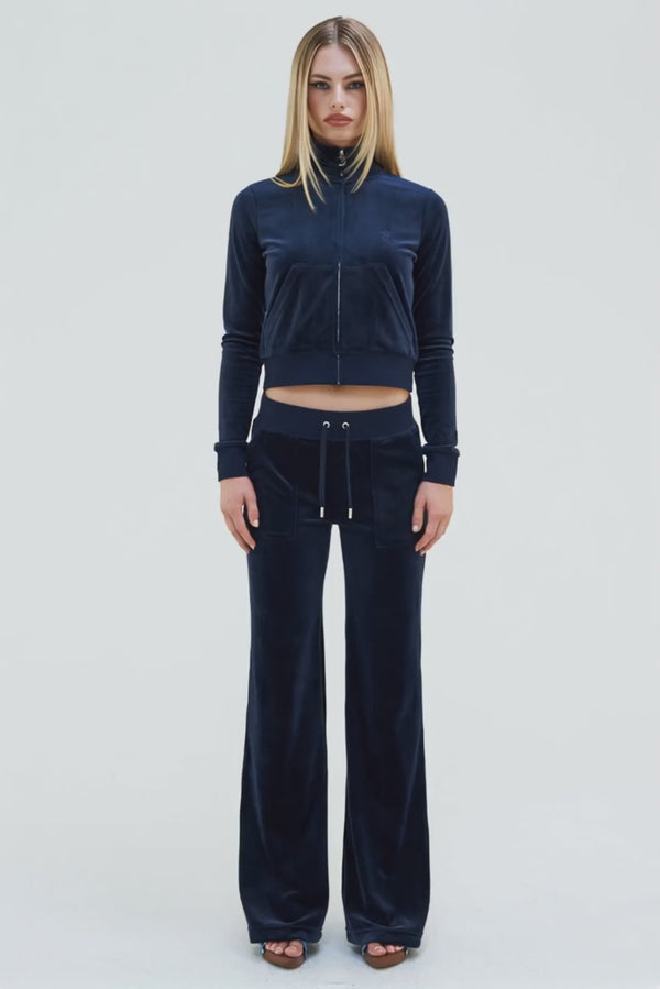 NIGHT SKY LOW RISE VELOUR TRACK PANTS - AI generated video - AI Generated