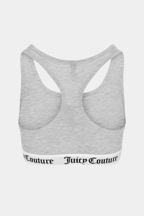SILVER MARL COTTON LOUNGE RACER BRA